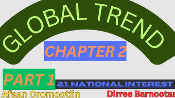 Global Trend Chapter 2 Part 1: National Interest|Afaan Oromootiin|Freshman Course