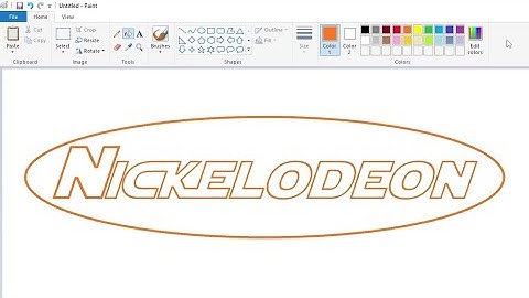 How to draw the Nickelodeon logo in Star Wars style using MS Paint | How to draw on your computer