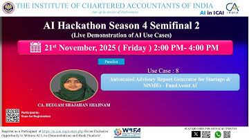 AI Hackathon S4 SF2 UC8 - Automated Advisory Report Generator for MSMEs - CA. Beegam Shahjahan S.