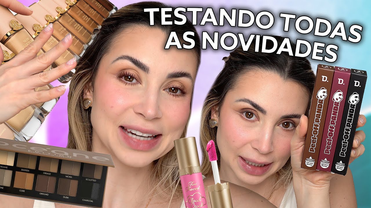 TESTEI NOVIDADES DE MAKE: CAROLINA HERRERA, OCEANE, TOO FACED