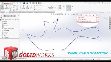 SolidWorks Spline Command --  Tamil