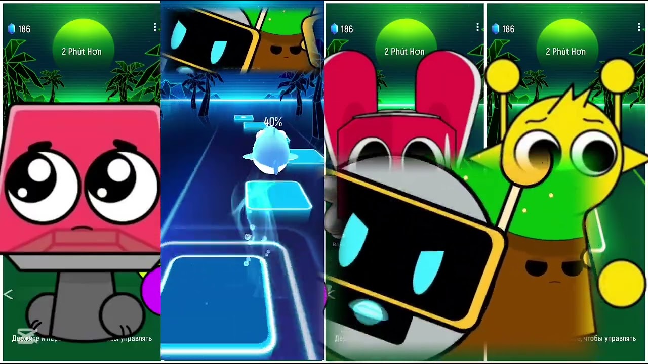 AMAZING SPRUNKI SONG| TILES HOPPING GAME! 🎯💯