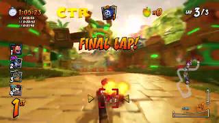 (138) Crash Team Racing: Nitro Fueled Walkthrough - Jungle Boogie - CTR Challenge (Hard) screenshot 5