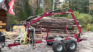 Iron Baltic Hydraulic Atv Timber Trailer, A Very Handy Tool