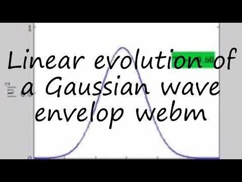 How to pronounce Linear evolution of a Gaussian wave envelop webm in English?
