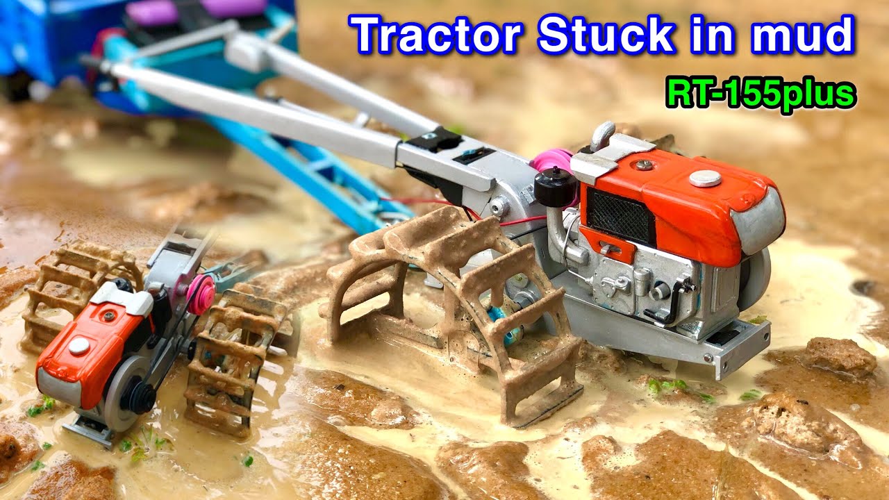 RC Tractor stuck in mud | Mini tractor RT 155plus 