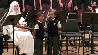 Kindergarten Students Recite, The Gifts of God. Queen of All Saints Academy.