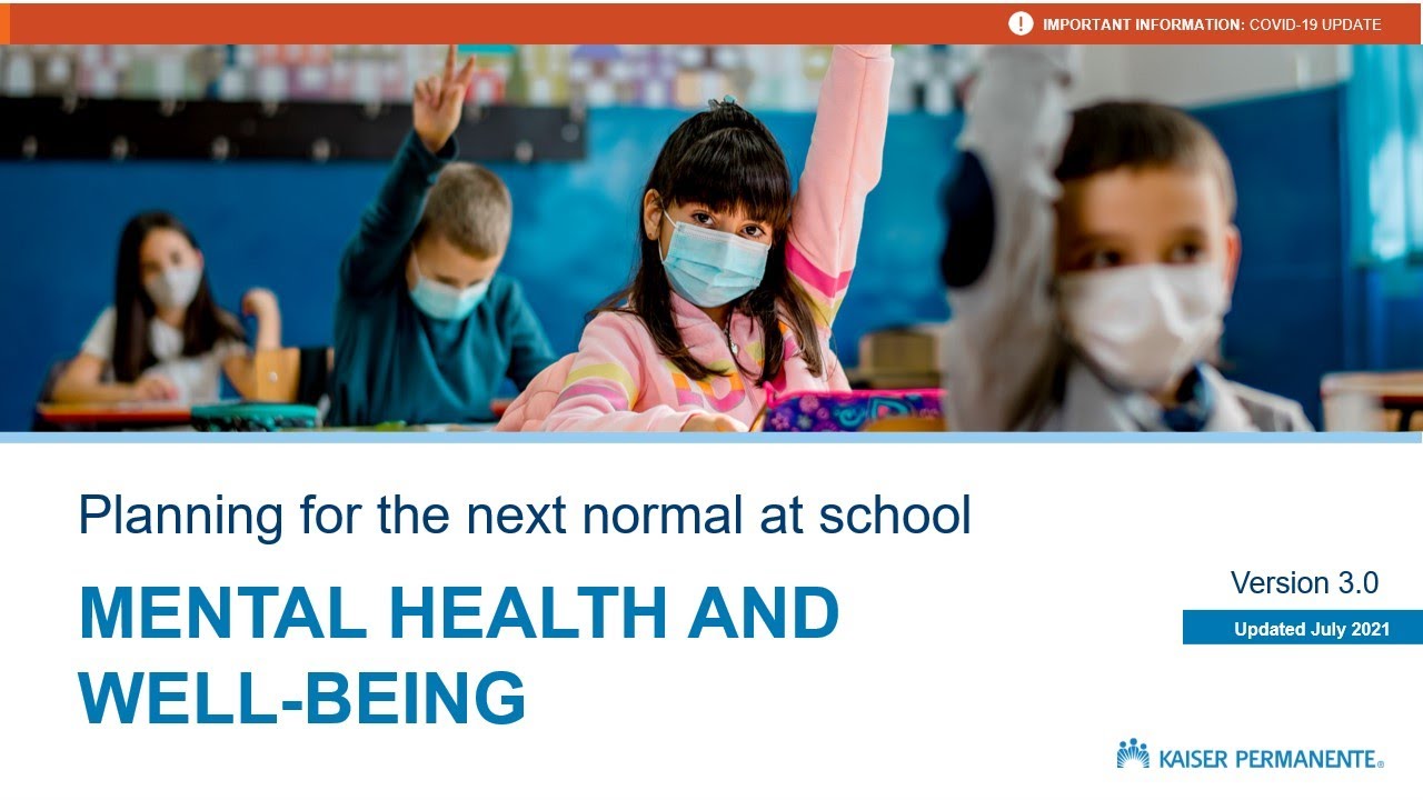 Playbook for Healthy School Communities: Mental Health and Well-being | Kaiser Permanente