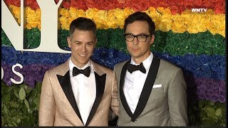Jim Parsons, Todd Spiewak arrive at 2019 Tony Awards Red Carpet