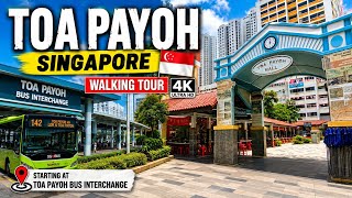 Toa Payoh Singapore Walking Tour 4K 🇸🇬 | Toa Payoh Bus Interchange & Central Area