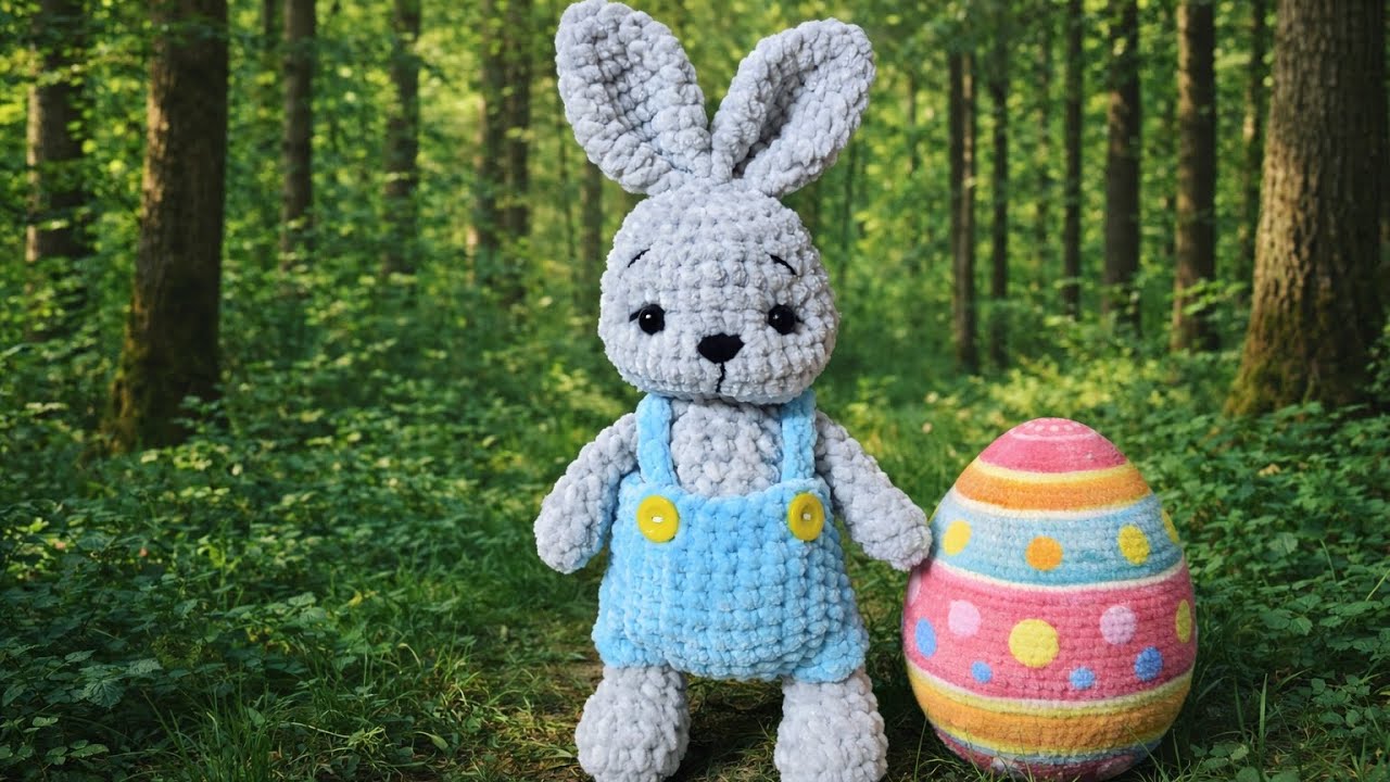  Tulumlu Tavşan Tarifi 🐰 (Çok Kolay Yapımı) Amigurumi Rabbit Toys Free Pattern