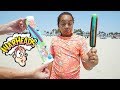 ICE CREAM CART! Warheads Sour Popsicle On The Beach