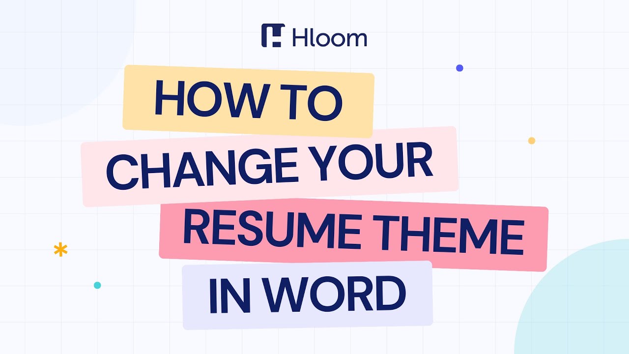 change resume format in word