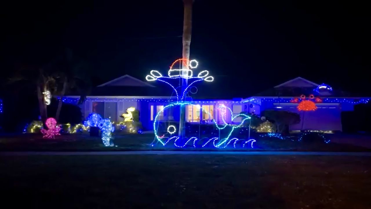 Part 2 Holiday Lights in Victoria Park North Naples, FL 12/18/22