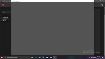Indesign create new document blank window error