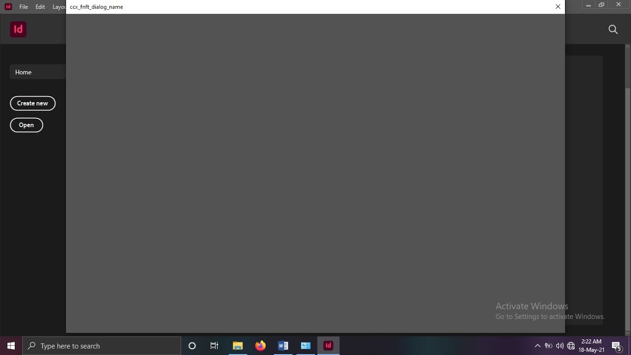 Indesign create new document blank window error - YouTube