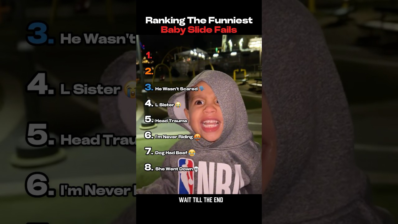 Ranking The Funniest Kid Slide Fails😭😭😭