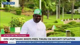 Angwan Rukuba Killing Gov. Mutfwang Briefs President Tinubu As Peace Gradually Returns
