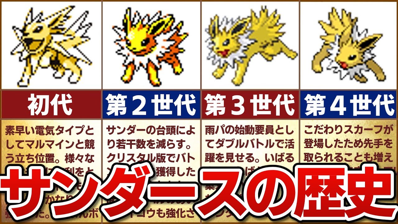【元祖130族】対戦環境におけるサンダースの歴史
