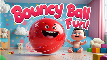 Bouncing Ball Song 🎵 | Sing Along Nursery Rhyme in 3D