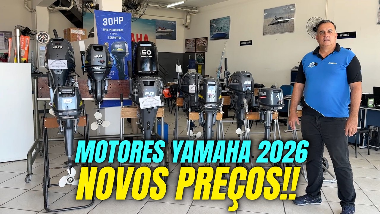 Quanto custa um MOTOR DE POPA Yamaha em 2026? Os preços mudaram!