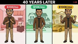 POV: Your life investing $100, 1k, 10k & 100k/month (40 years later)