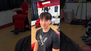 Cartoon head to modern mullet haircut