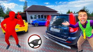 Toy Cars in Lamborghini VS Urus VS Mr. Joe for Kids