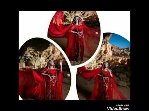 الفنانة سهيلة تتألق بالزي النايلي باللون الأحمر في وسط الصحراء من تصميم محاسن حرز الله