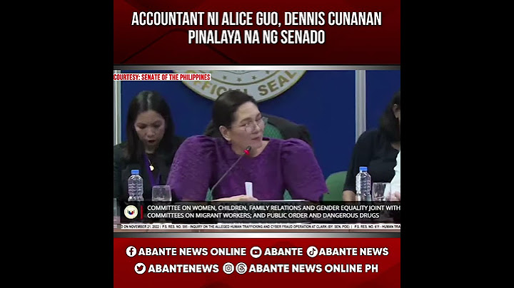 Accountant ni Alice Guo, Dennis Cunanan pinalaya na ng Senado