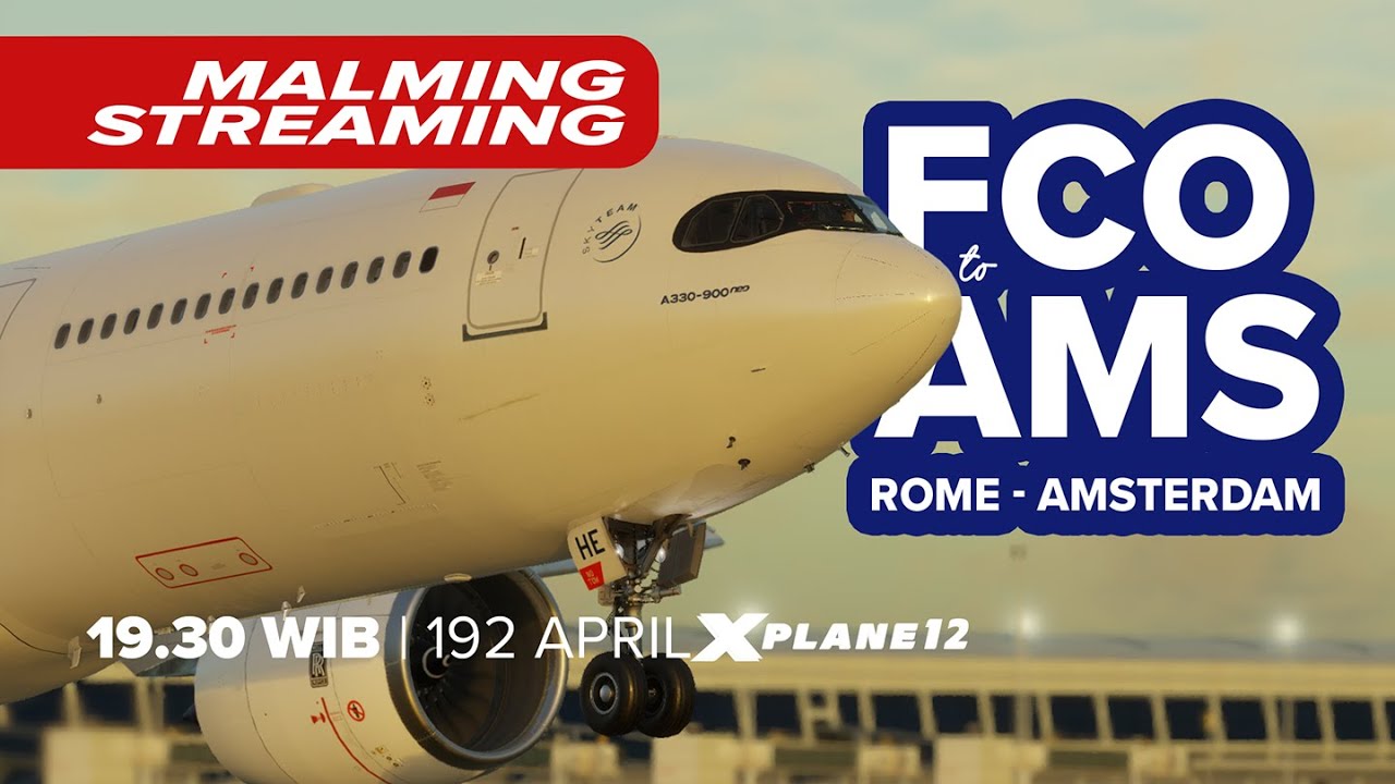 FLIGHT TO AMSTERDAM | MalmingStreaming #pesawat #airbus