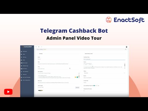 Admin Panel for Telegram Bot Management - video from EnactOn Technologies