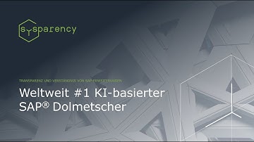 2 min Vorstellung Sysparency - Weltweit erster KI basierte SAP© Dolmetscher