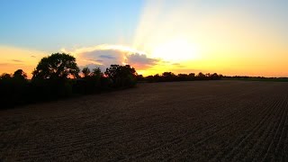 Sunset and Dissipating Storm - Aerial Views on June 9, 2015