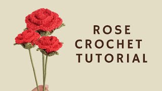 Rose Crochet Tutorial for Beginners | Step by Step