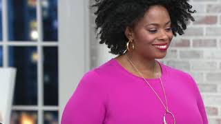 Denim & Co. Active Crew Neck Long Sleeve Tunic on QVC