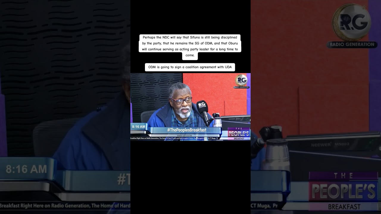 Perhaps the NDC will say that Sifuna is being disciplined by the party that he remains the SG of ODM