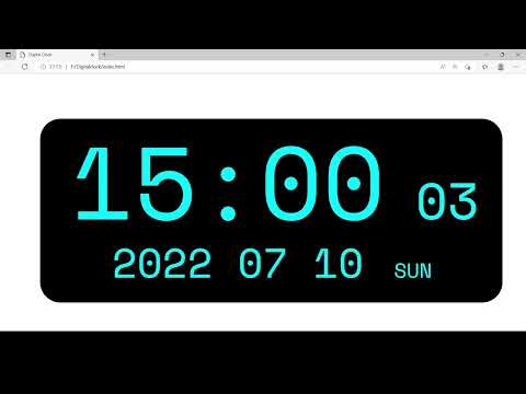 [JavaScript] デジタル時計 Digital Clock