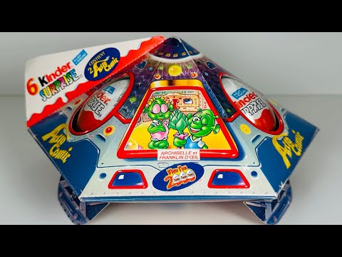 Old Kinder Surprise Unboxing UFO. Распаковка Старых Киндер Сюрпризов Летающая Тарелка, Инопланетяне