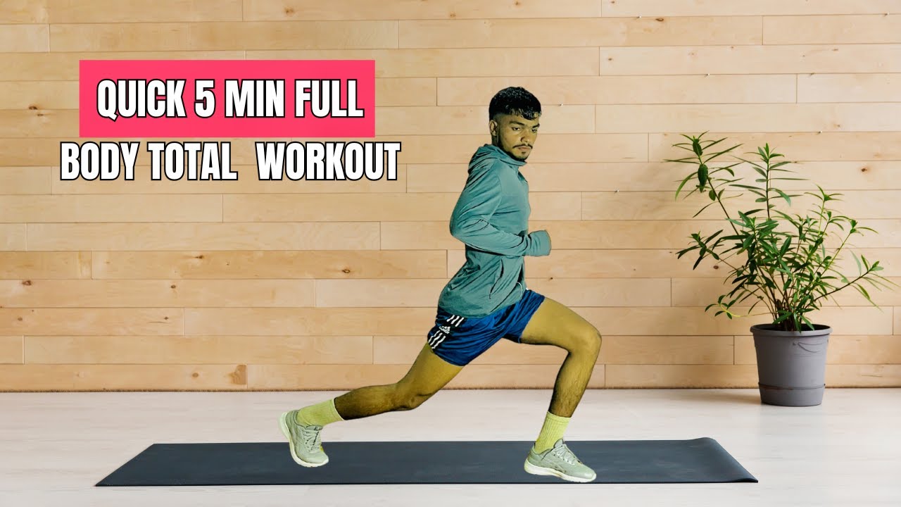5 Minute Total Body Workout | Quick Full Body Routine at Home - YouTube