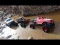 RC ADVENTURES - 3 Trail Trucks on a Fun Adventure - Group Trail Run - Scale 4x4 Trucks