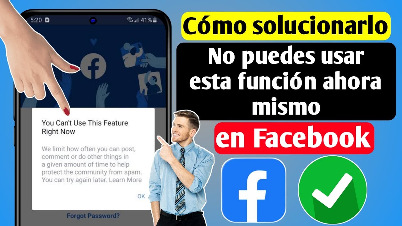 Cómo arreglar que no puede usar esta función ahora mismo en Facebook ...