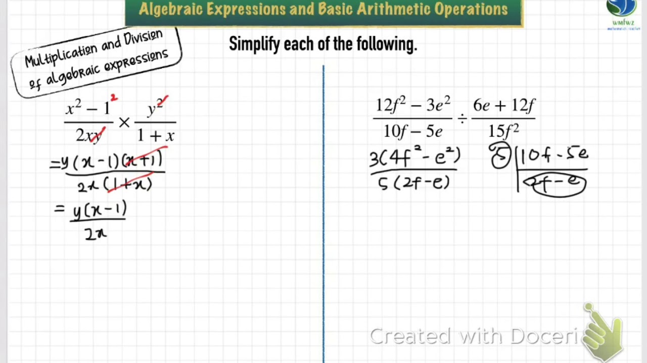 Algebraic Formulae Form 2