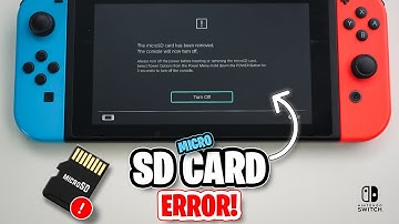 How to Fix “Micro SD Card Has Been Removed” on Nintendo Switch | SD Card Error Fix Guide