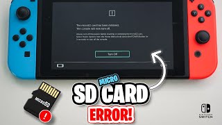 How To Fix Micro Sd Card Has Been Removed On Nintendo Switch Sd Card Error Fix Guide