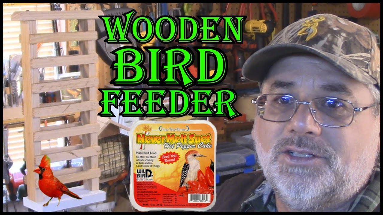 How To Build A Wooden Suet Feeder For Wild Birds - YouTube