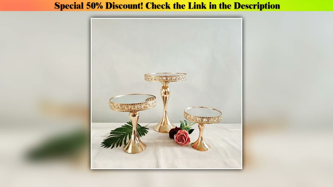 Get 1pcs-4pcs Cake Stand Round Metal Cake Stands Dessert Display Cupcake Stands Wedding party Birth