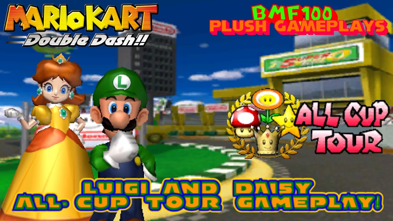 BMF100 Plush Gameplays: Luigi and Daisy 150cc All Cup Tour Mario Kart Double Dash Gameplay!