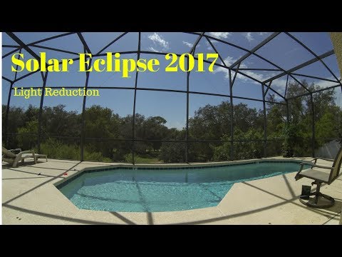 Solar Eclipse 2017 Daylight Reduction Time Lapse in Orlando Florida