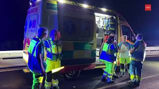 Accidente de moto en la M523. Villanueva de Perales
